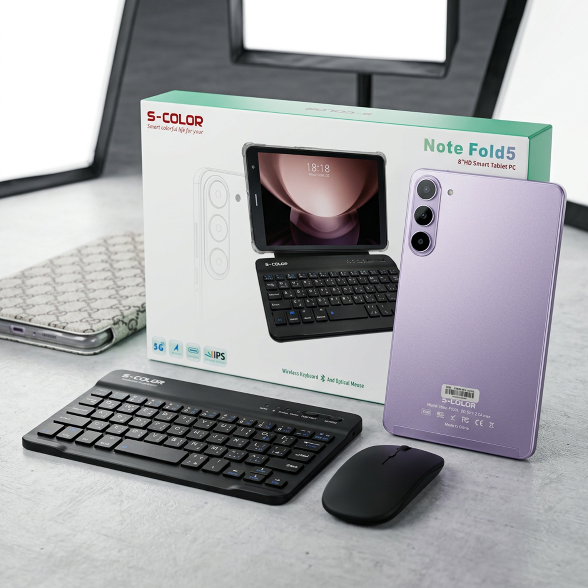 تابلت Note 5 (ضمان عام ) بكيبورد و ماوس بلوتوث + مجموعة هدايا 8بوصة - الصورة 5